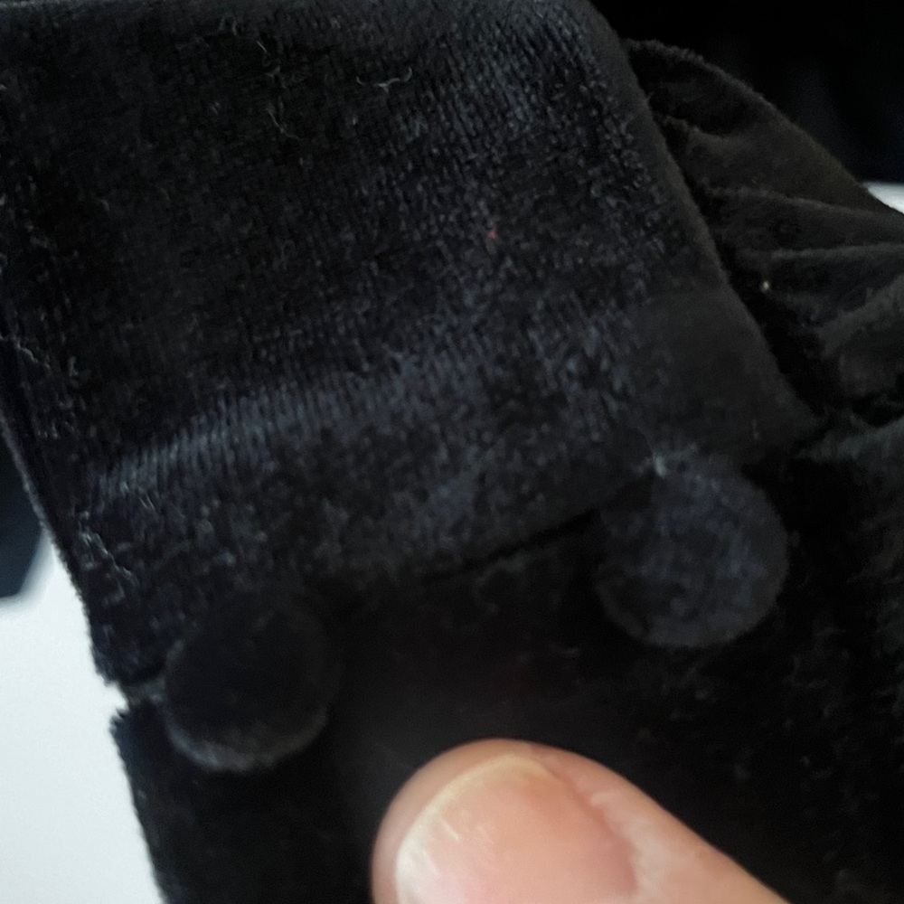 Express Velvet Deep V-neck Ruched Button Front top - Picture 3 of 3